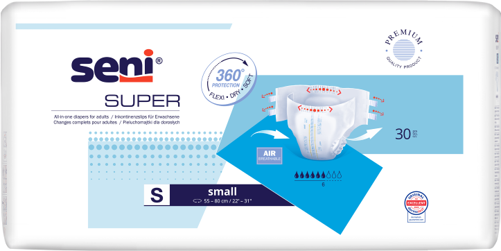 Підгузки для дорослих SENI SUPER small. (30 шт.)